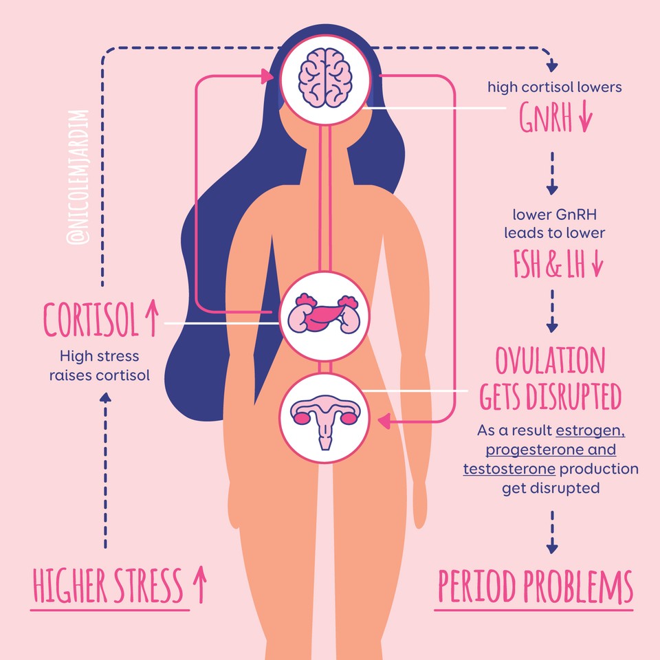 How Stress Affects Your Menstrual Cycle Nicole Jardim